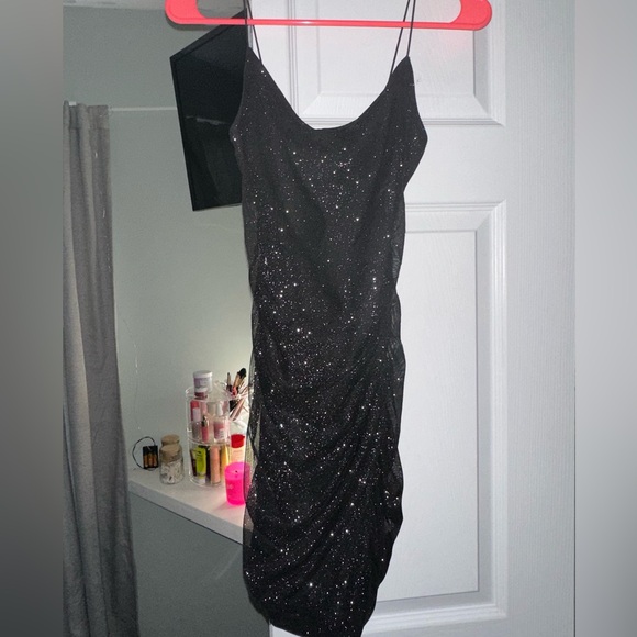 Gorgeous Glam Glitter Mesh Mini Dress - Picture 2 of 3